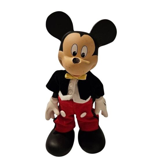 Disney Mickey Mouse Figure with Red Pants and Black Jacket - Picture 1 of 2